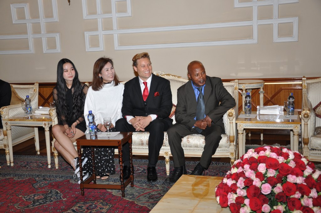 Picture one of WOSL and some of the students meeting the president of Ethiopia at his residency